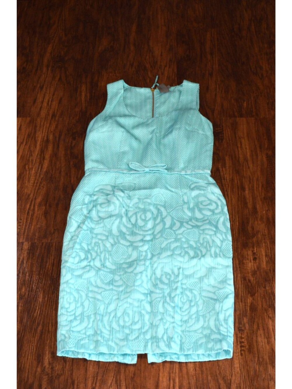 Women’s Size 8 Teal Dress Taylor Teal Coquette Soft Girl Sheath Retro Floral